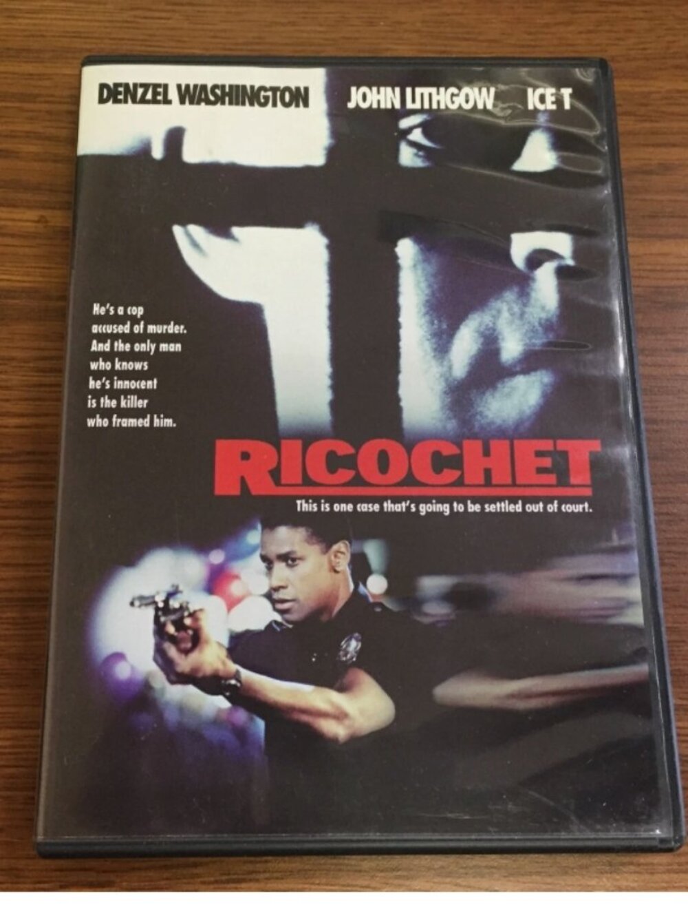 Ricochet DVD 4:3 Letterbox Widescreen Denzel Washington, John Lithgow, Ice-T